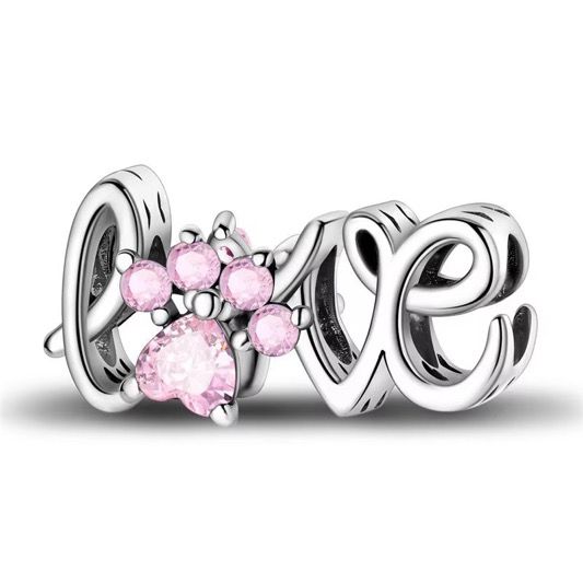 Paw Print Love Charm