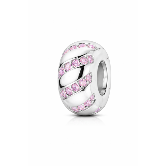 Pink Pavé Ribbon Charm