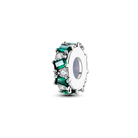 Emerald Green Crystal Spacer Charm
